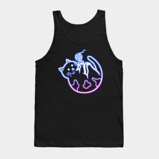 Cute Cat Neon Tank Top